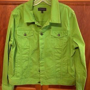 Bright Green Talbots Denim Jacket